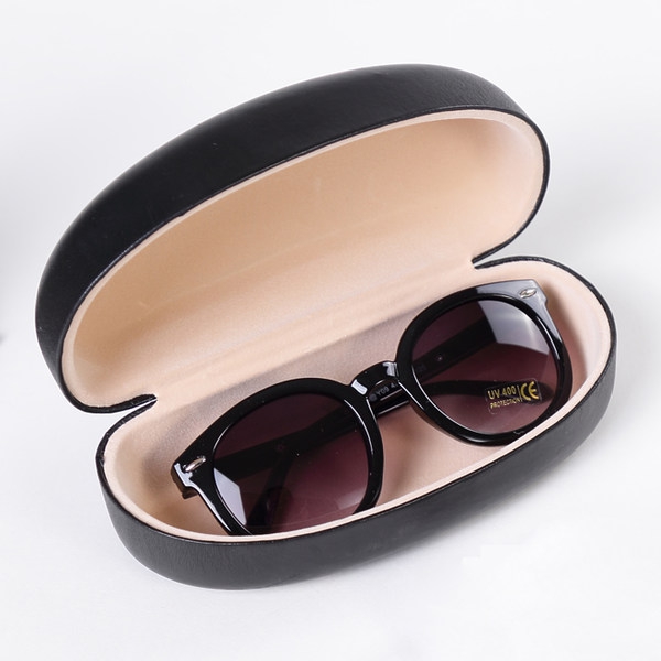 Детски слънчеви и защитни очила за момчета и момичета с калъф - модели леопард, цвят бял, кафяв, черен