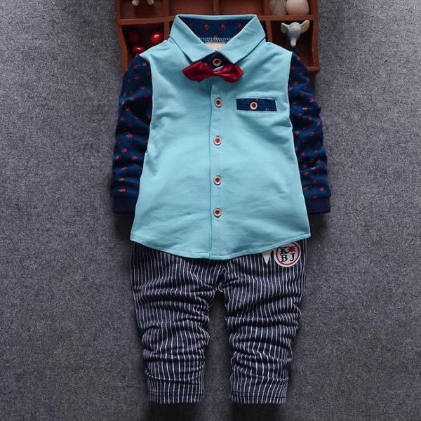Бебешки костюм риза и панталон за момчета