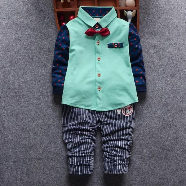 Бебешки костюм риза и панталон за момчета
