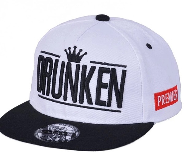 Детски летни шапки с козирка - Drunken - за момичета и момчета - червени, черни, бели