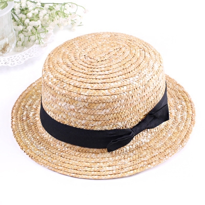 Плажни шапки за деца и момичета - широка козирка - 4 модела с точки - кафяви, розови с дантелка