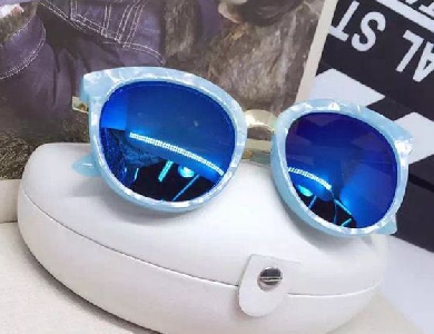 Детски слънчеви очила за момичета - сини, черни, светли огледални стъкла 