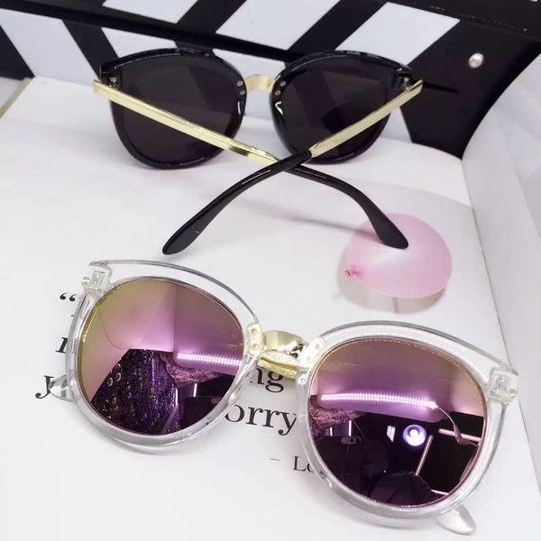 Детски слънчеви очила за момичета - сини, черни, светли огледални стъкла 