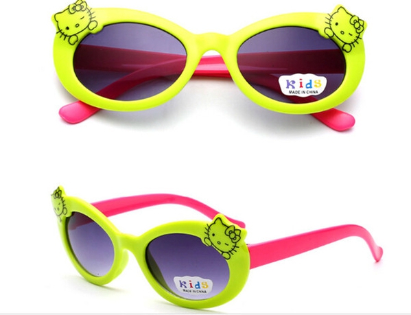Детски очила в сладки модели за малки момичета и момчета -жълти, розови, зелени, червени - за лятото