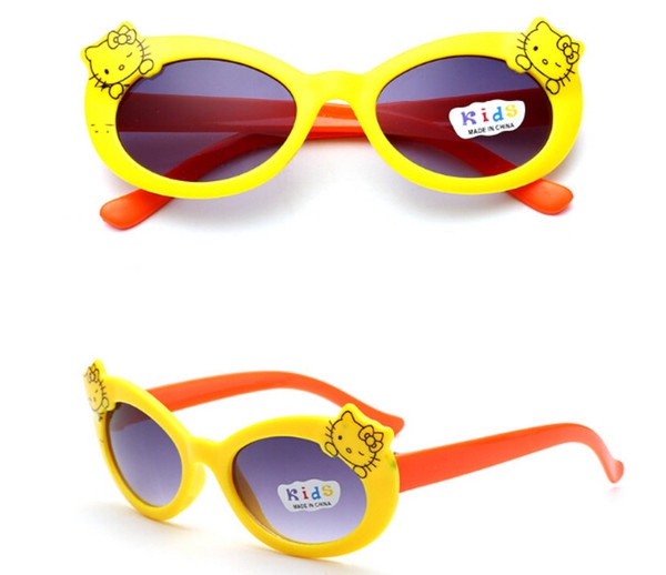 Детски очила в сладки модели за малки момичета и момчета -жълти, розови, зелени, червени - за лятото
