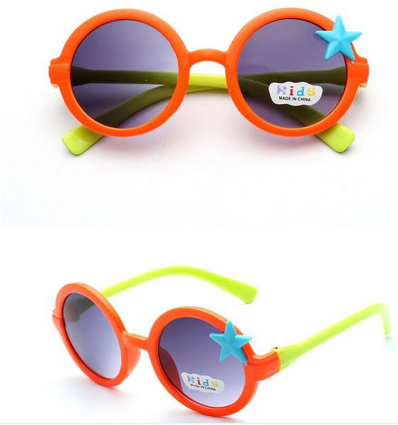 Детски очила в сладки модели за малки момичета и момчета -жълти, розови, зелени, червени - за лятото