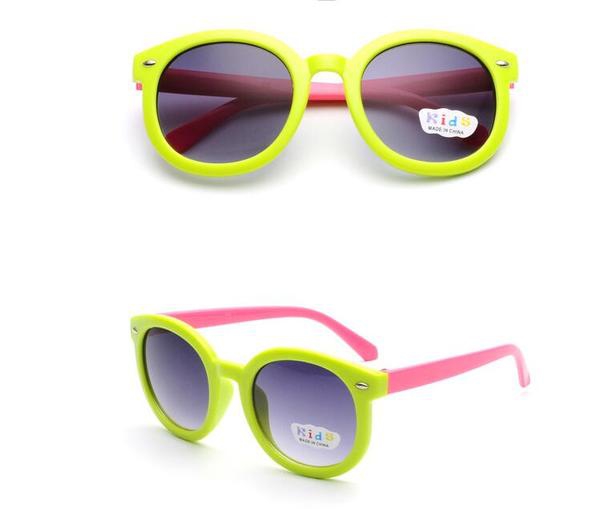 Детски очила в сладки модели за малки момичета и момчета -жълти, розови, зелени, червени - за лятото