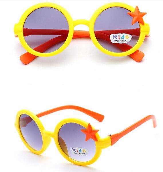 Детски очила в сладки модели за малки момичета и момчета -жълти, розови, зелени, червени - за лятото