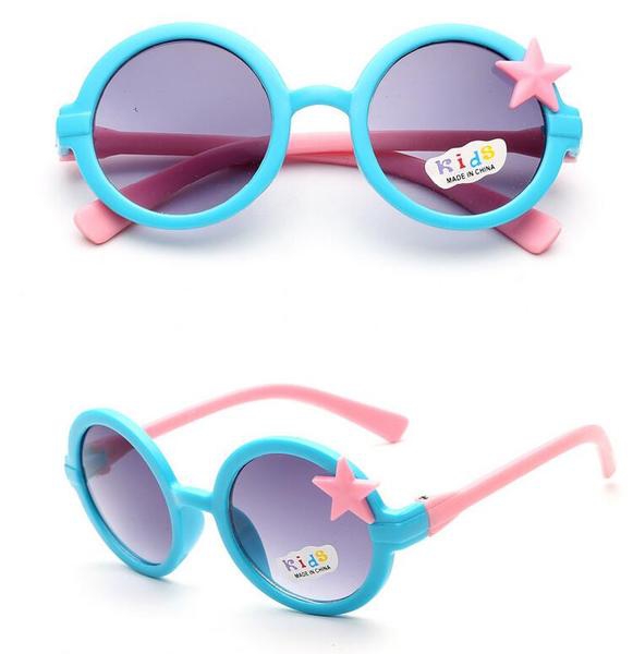 Детски очила в сладки модели за малки момичета и момчета -жълти, розови, зелени, червени - за лятото