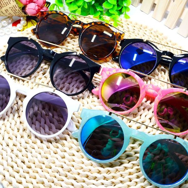 Детски слънцезащитни очила за плаж - няколко модела в син, лилав, леопардов цвят - огледални - за момчета и момичета