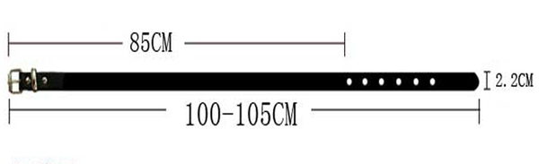 Черен детски колан за момчета и момичета - дължина 100 см, ширина 2.2 см