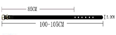Черен детски колан за момчета и момичета - дължина 100 см, ширина 2.2 см