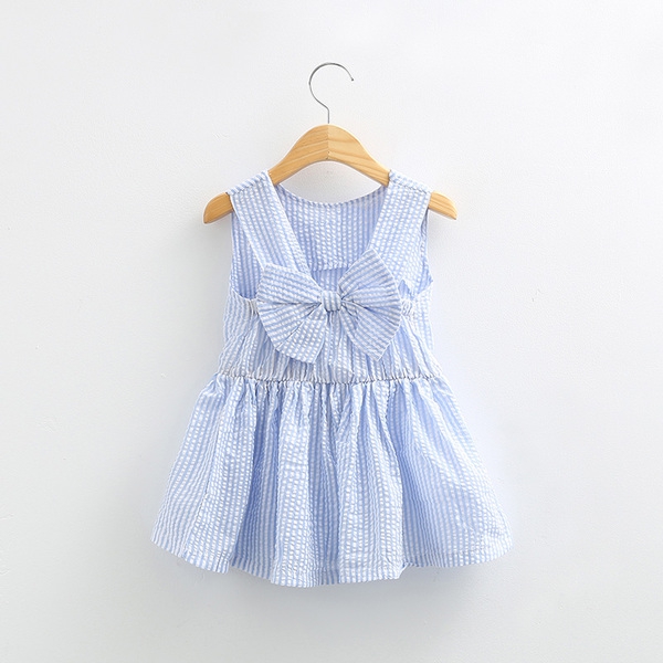 Φόρεμα με μπλε κορδέλα