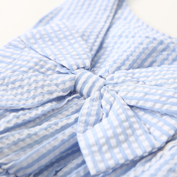 Φόρεμα με μπλε κορδέλα