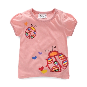 Детски цветни тениски за момичета