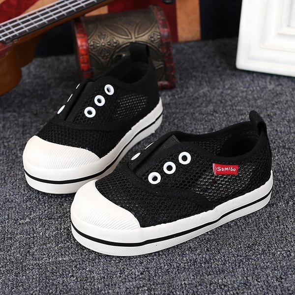 Παιδικά ανοιξιάτικα πάνινα παπούτσια για αγόρια και κορίτσια σε μπλε, κόκκινο, πράσινο και μαύρο χρώμα