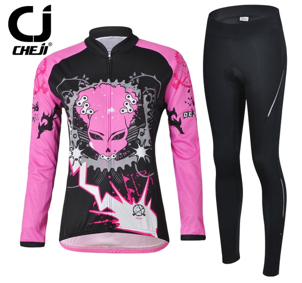 Дамски спортен комплект за колоездене с дълъг ръкав - 3 модела