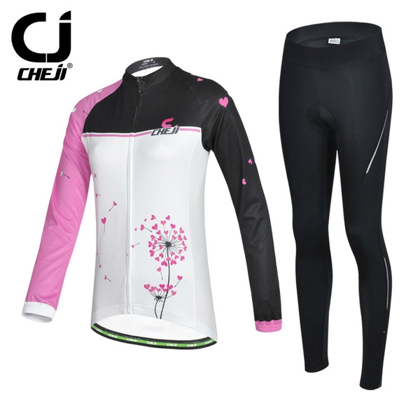 Дамски спортен комплект за колоездене с дълъг ръкав - 3 модела