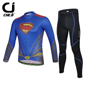 Мъжки спортни комплекти с къси ръкави за колоездене на Супермен,Капитан Америка и Спайдърмен 
