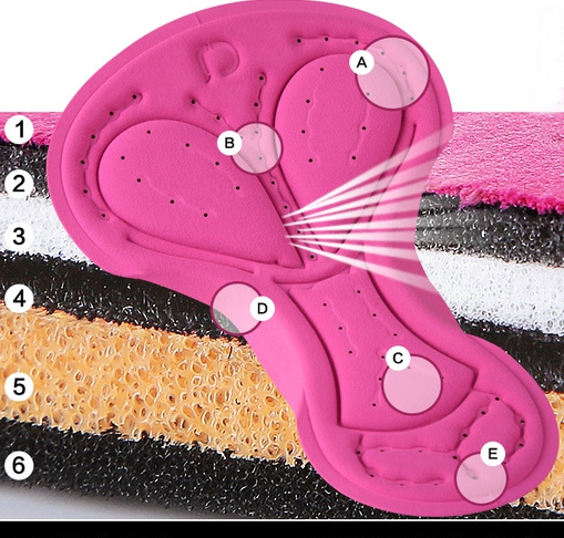 Γυναικεία αθλητικά σετ ποδηλασίας : μαύρα σορτς και έγχρωμο μπουφάν 