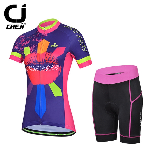 Дамски спортни екипи за колоездене с къс ръкав - 7 различни модела