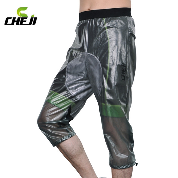 Ανδρικά σπορ παντελόνια αδιάβροχα για ποδηλασία  από πολιεστέρα - λεύκα