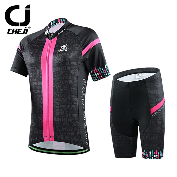 Дамски спортни екипи за колоездене с къс ръкав - 3 модела