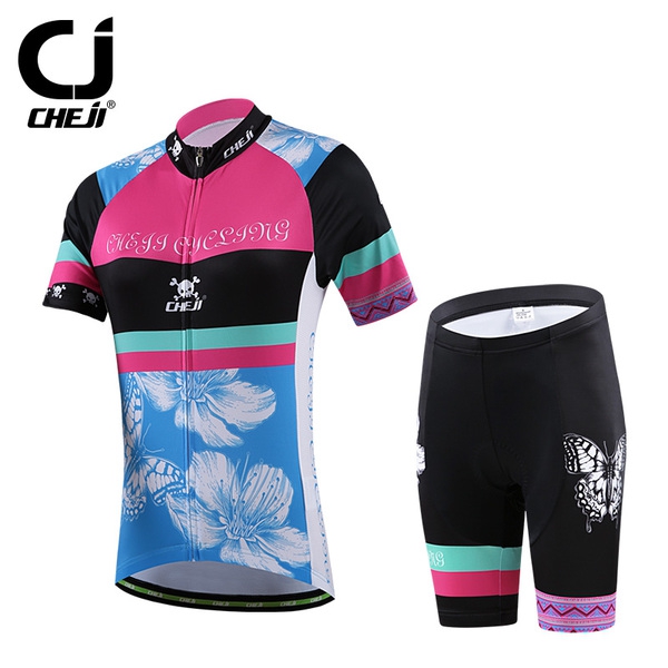 Дамски спортни екипи за колоездене с къс ръкав - 3 модела