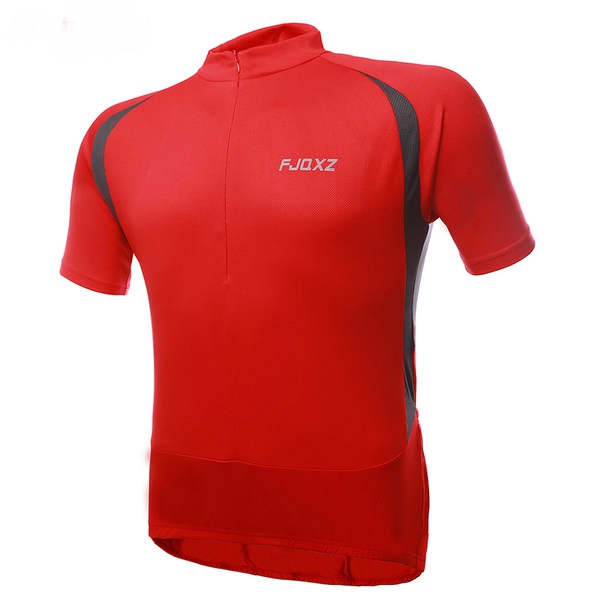 Спортен екип - горнище за колоездене - червено и зелено