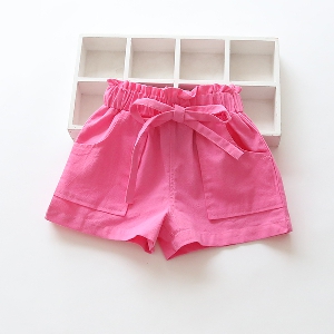 Детски къси панталони за момичета в шест топли цвята.