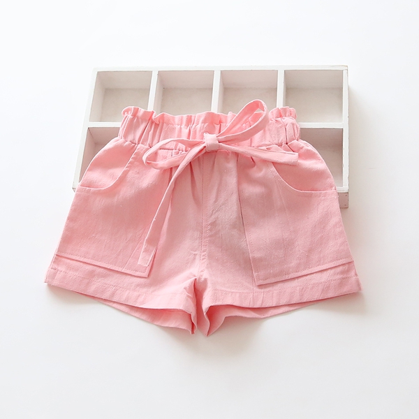 Детски къси панталони за момичета в шест топли цвята.