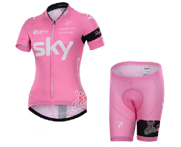 Γυναικέιο  αθλητικό  σετ ποδηλασίας σε  ροζ  χρώμα