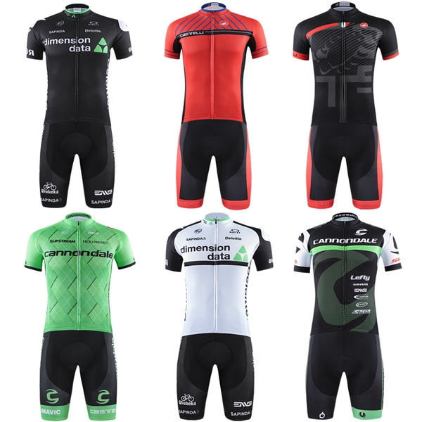 Мъжки спортни екипи с къс ръкав за мъже - бели, черни, червени, зелени за велосипедисти и колоездене
