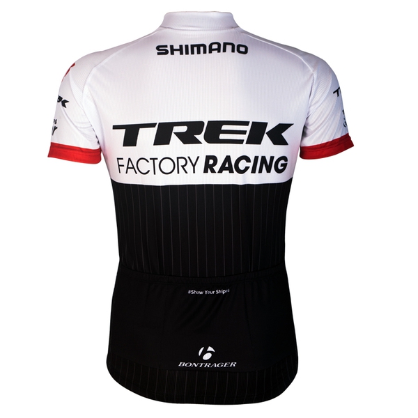 Ανδρικό αθλητικό σετ ποδηλασίας σε μαύρο και άσπρο Trek - κοντά μανίκια και σορτς