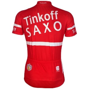 Ανδρικό σπορ σετ ποδηλασίας με κοντό μανίκι - Tinkoff Saxo