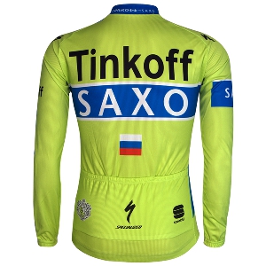 Ανδρική αθλητική φόρμα ποδηλασίας  σε πράσινο χρώμα  - Tinkoff Saxo