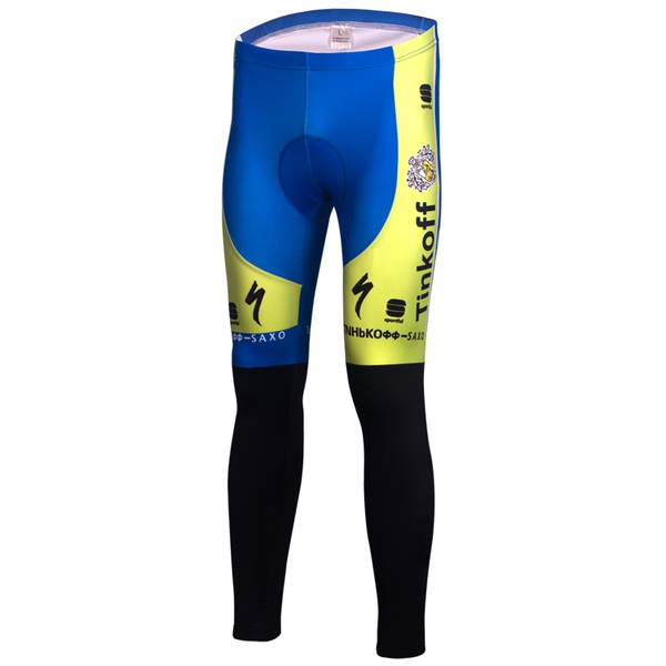 Мъжки спортен екип за колоездене с дълги ръкави - зелен цвят - Tinkoff Saxo