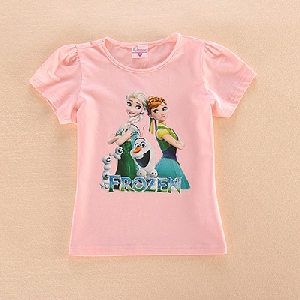 Детски тениски за момичета два цвята, два модела с принцеси.