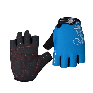 Мъжки ръкавици за колоездене син и черен цвят