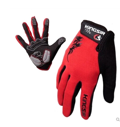 Ανδρικά γάντια ποδηλασίας  Kingsir - κόκκινο, μπλε και μαύρο