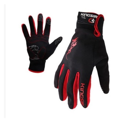 Ανδρικά γάντια ποδηλασίας  Kingsir - κόκκινο, μπλε και μαύρο