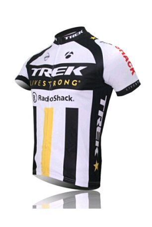 Мъжки спортни екипи за колоездене в черно и бяло -TRECK