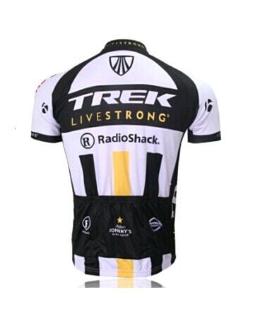 Мъжки спортни екипи за колоездене в черно и бяло -TRECK