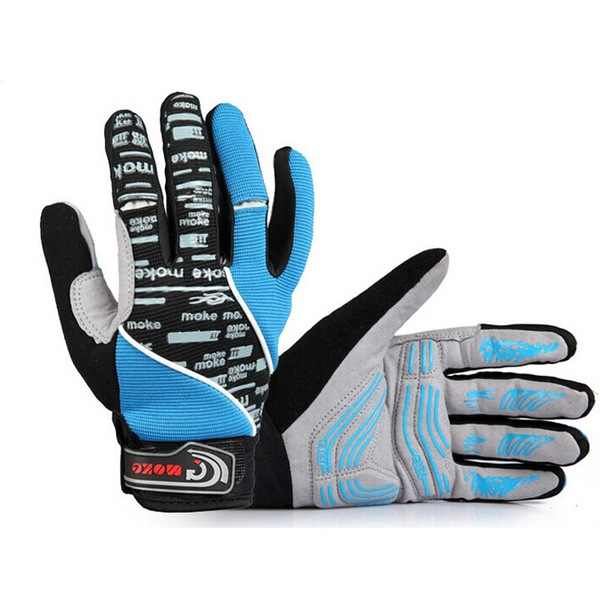 Γάντια ποδηλάτων κατάλληλα για άνδρες και γυναίκες - μπλε, κόκκινο και μαύρο χρώμα