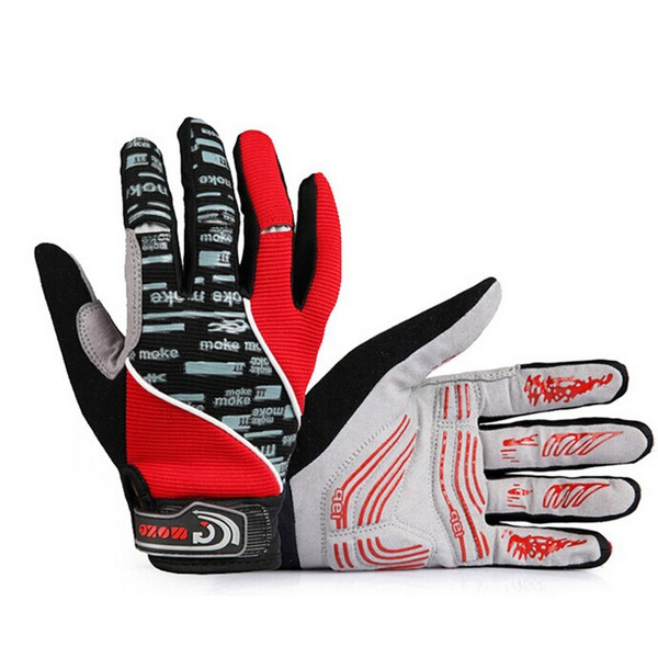 Γάντια ποδηλάτων κατάλληλα για άνδρες και γυναίκες - μπλε, κόκκινο και μαύρο χρώμα