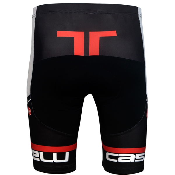 Ανδρική φόρμα ποδηλασίας - κόκκινο μπλουζάκι κοντό μανίκι και μαύρα παντελόνια