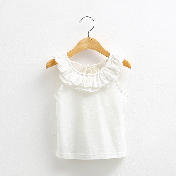 Бял и цикламен детски потник за момичета.