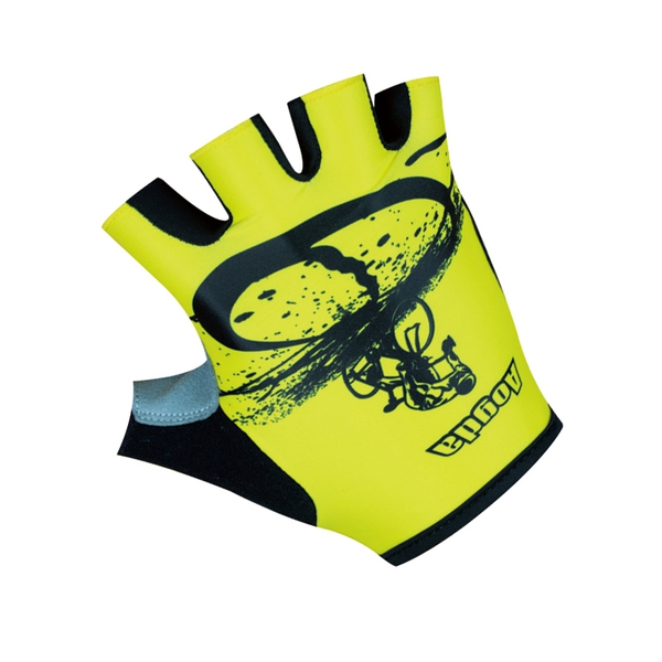 Ανδρικά γάντια ποδηλασίας σε κίτρινο Aogda