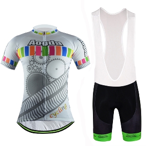Мъжки спортен екип за велосипедисти в сив цвят - Aogda