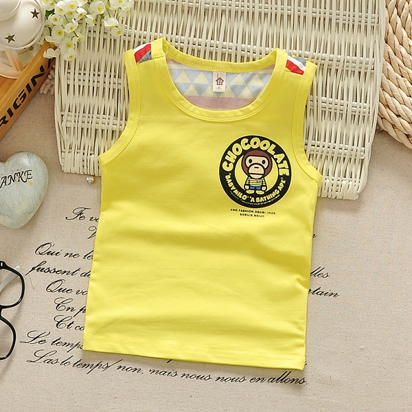 Детски памучни анимирани потници подходящи за момчета - за лятото - жълти, зелени, Барт Симпсън 